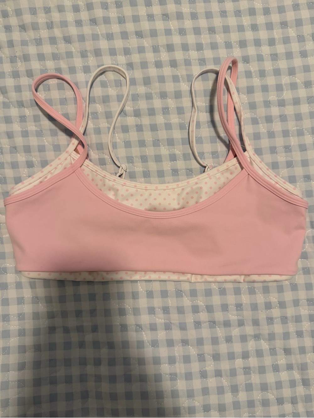 NWOT Liaison the label pink polka dot layered bra